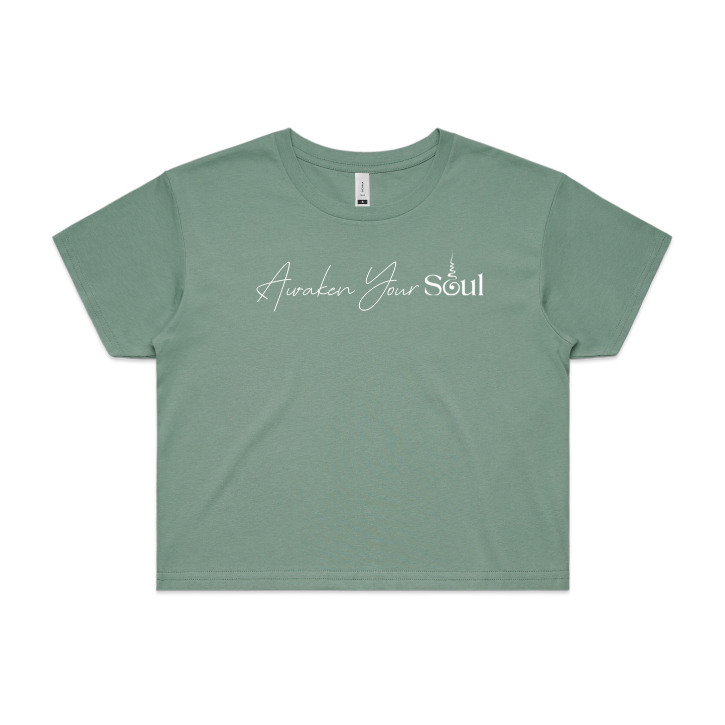 Soul Sip and Co - Cropped Tshirt Ladies with Quote - Awaken your soul