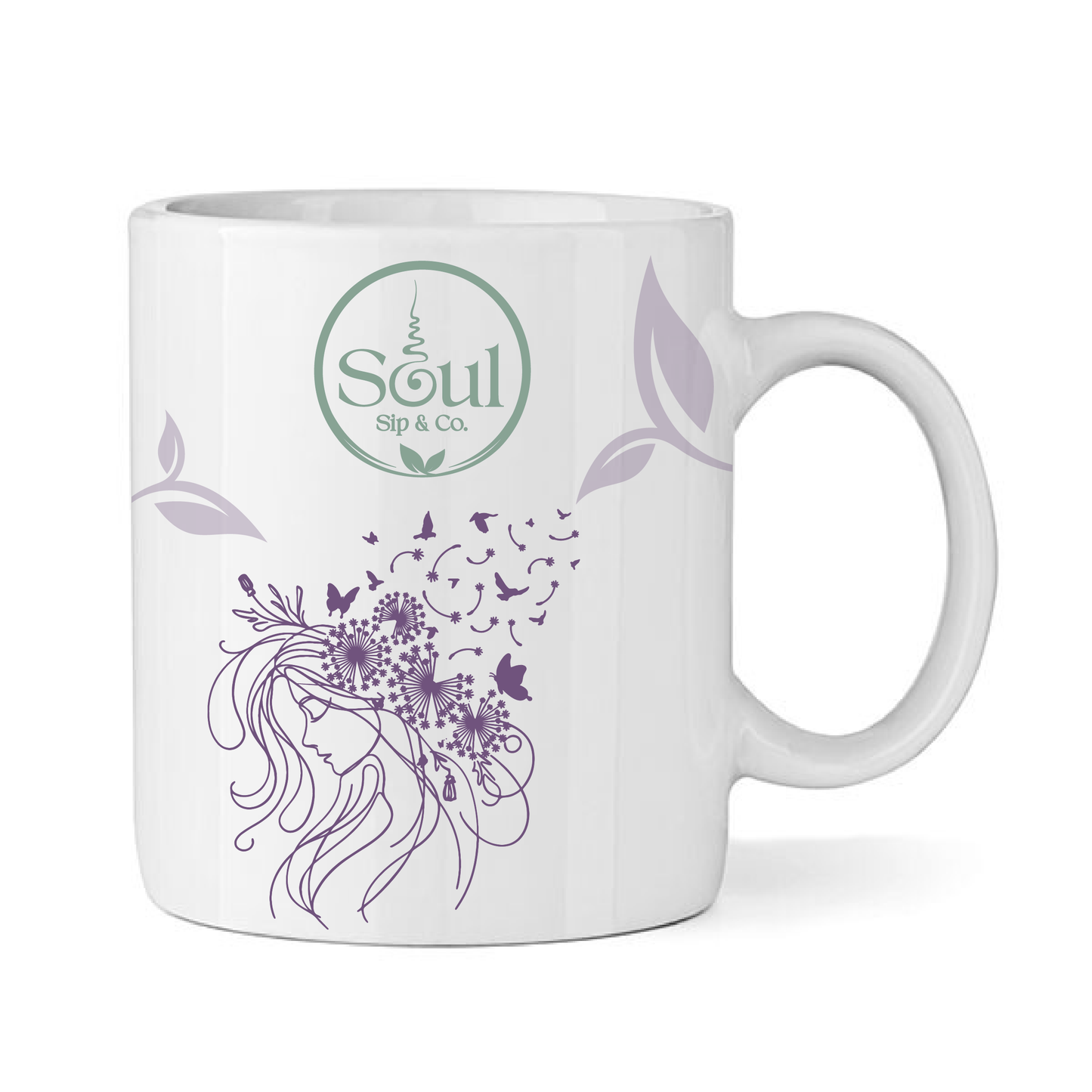 Soul Sip and Co - Ceramic Tea Cup with handle - Release Blend Artwork image