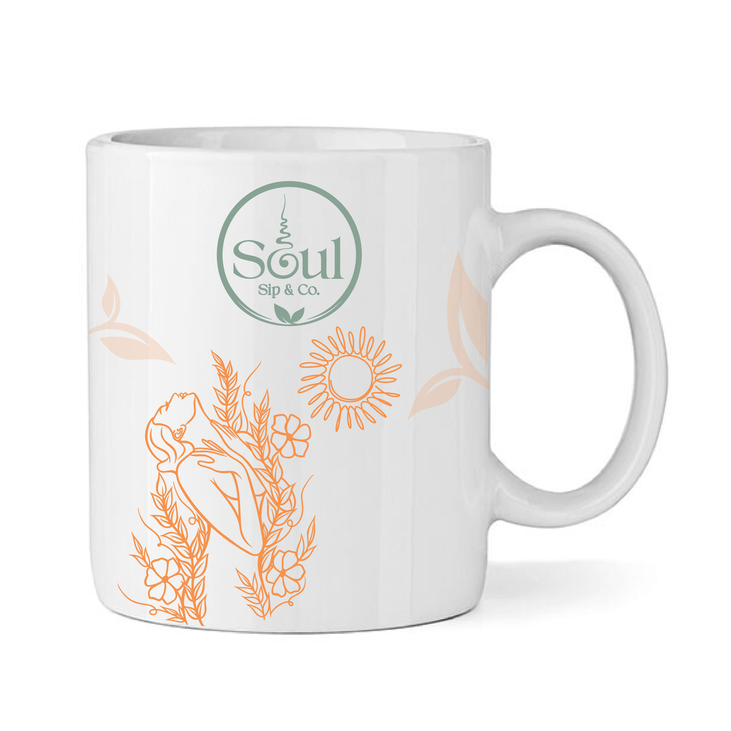Soul Sip and Co - Ceramic Tea Cup with handle - Rise Blend Artwork image