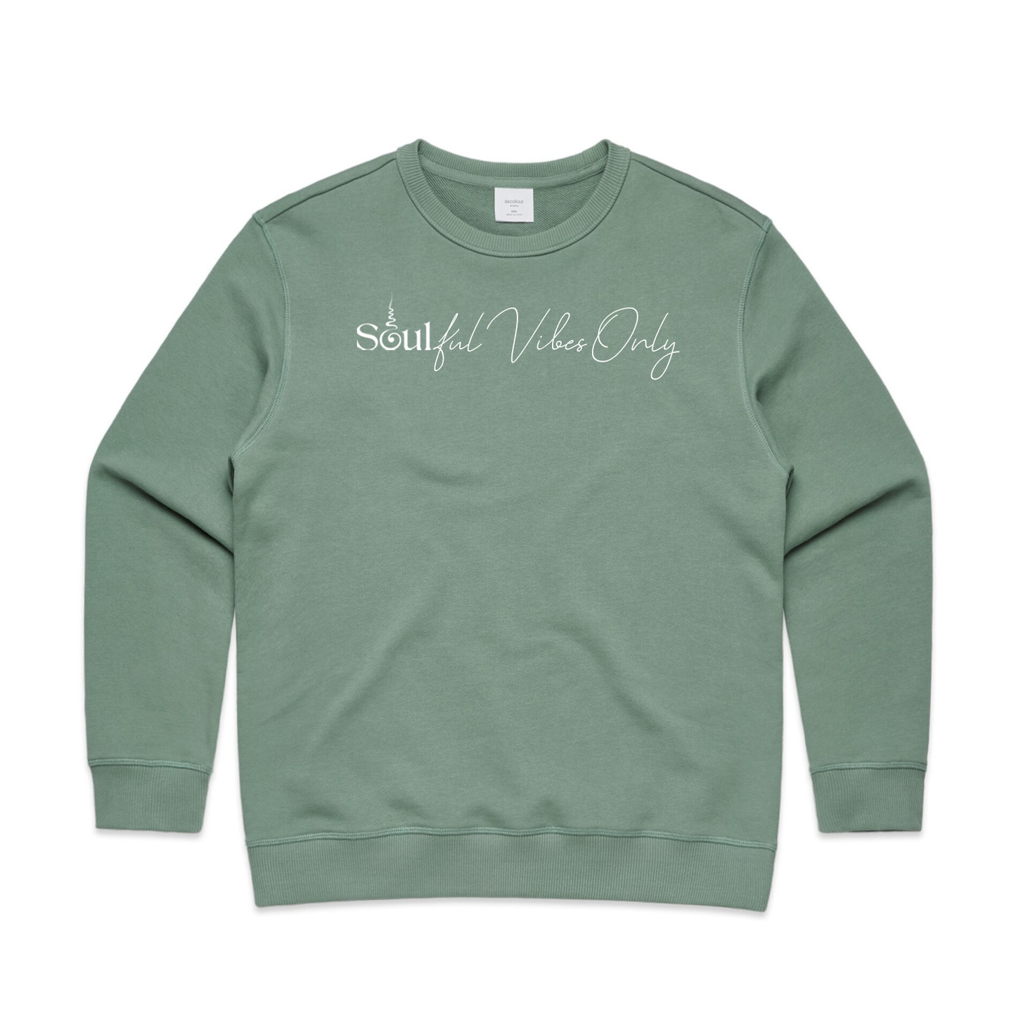 Soul Sip and Co - Crew neck jumper with quote - Soulful vibes only - Front image