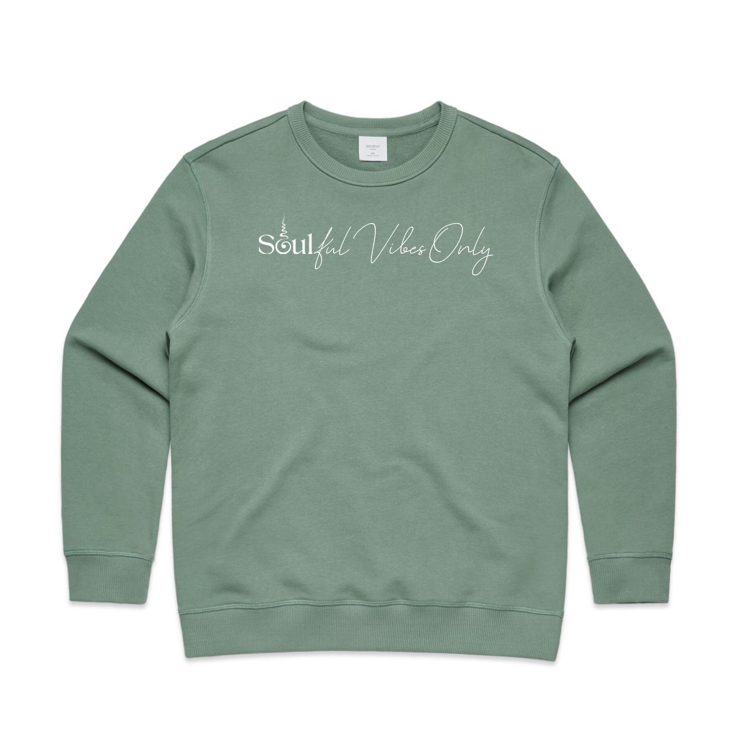 Soul Sip and Co - Crew neck jumper with quote - Soulful vibes only - Front image