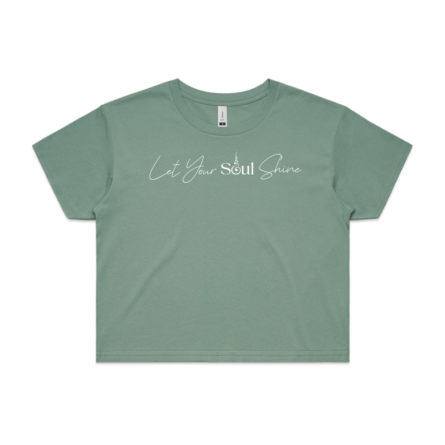 Soul Sip and Co - Cropped Tshirt Ladies with Quote - Let your soul shine