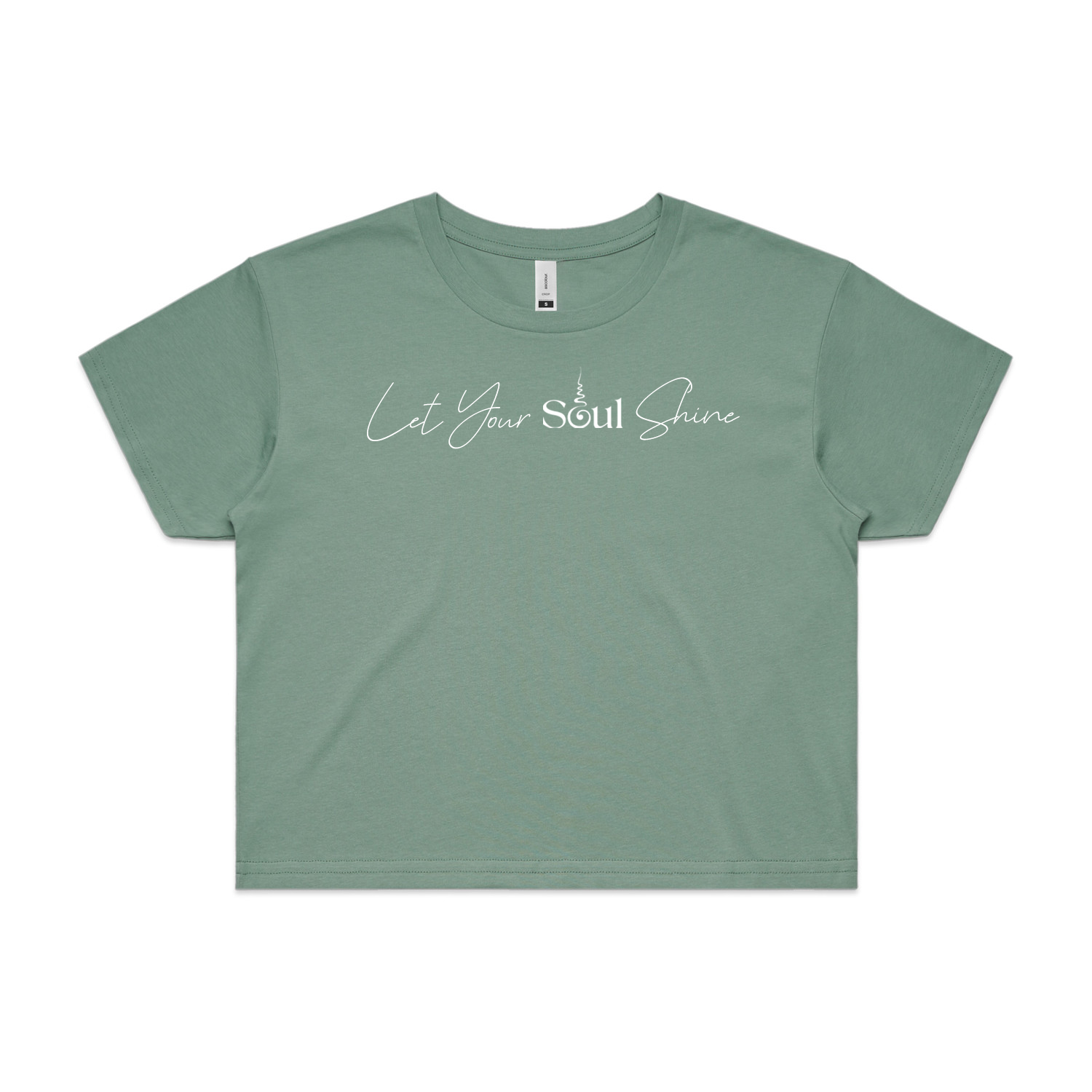 Soul Sip and Co - Cropped Tshirt Ladies with Quote - Let your soul shine