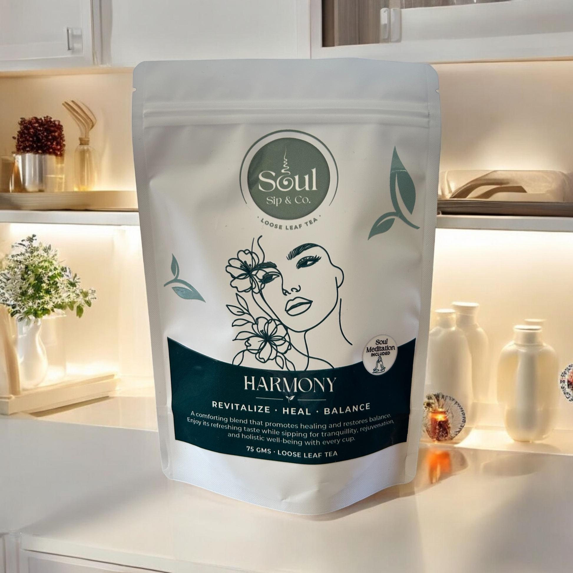 Soul Sip and Co - Organic Loose Leaf Herbal Tea - Harmony - Healing Tea 