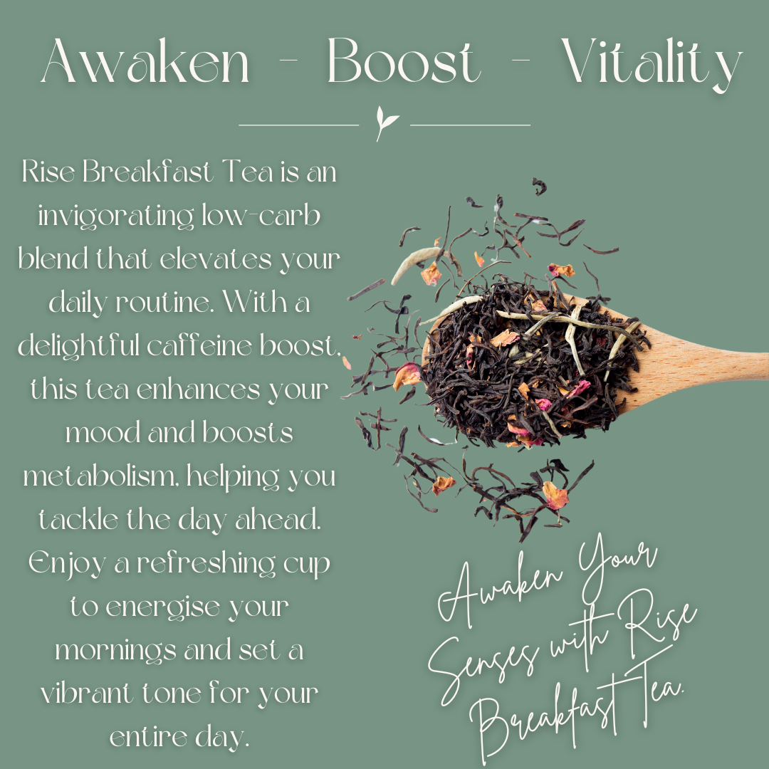 Soul Sip and Co - Rise Herbal Breakfast tea - Organic Loose Leaf Tea - Benefits image 