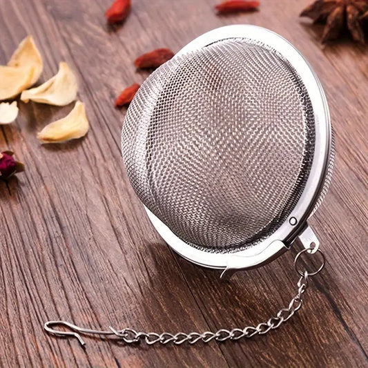 Soul Sip and Co - Tea Strainer - Tea Infuser - Round with side cup chain
