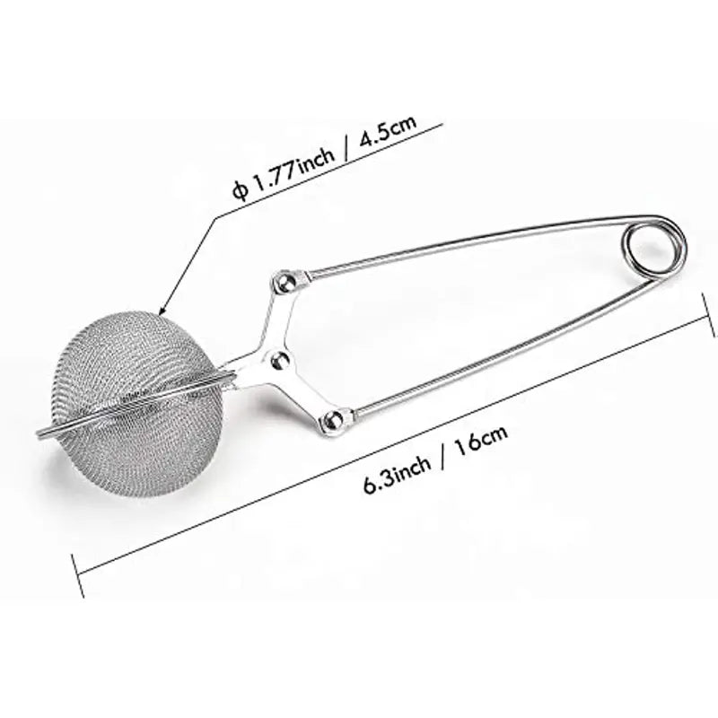 Soul Sip and Co - Snap Ball Tea Strainer - With long handle - with measurements